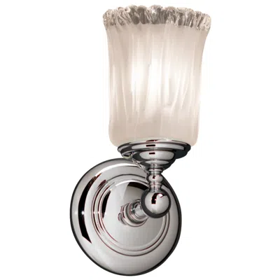 Justice Design Veneto Luce 11.25" High Polished Chrome Wall Sconce W/ White Frosted S