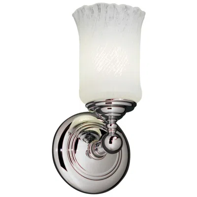 Justice Design Veneto Luce 11.25" High Polished Chrome Wall Sconce With Whitewash Sha