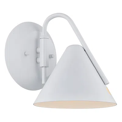 Justice Design Zag 7.75" High White Led Wall Sconce