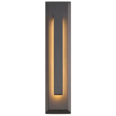 Justice Design Zurich 21" High Matte Black Led Outdoor Wall Sconce