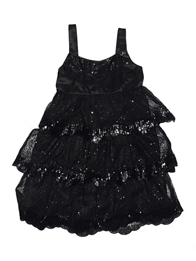 Pre-owned Justice Kids' Dress In Black