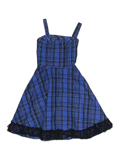 Pre-owned Justice Kids' Dress In Blue