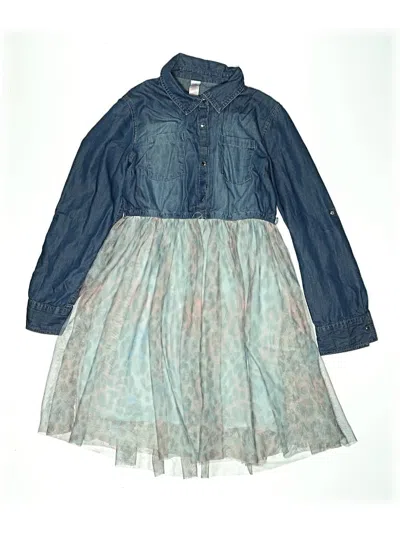 Pre-owned Justice Kids' Dress In Blue