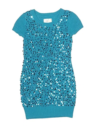 Pre-owned Justice Kids' Dress In Blue