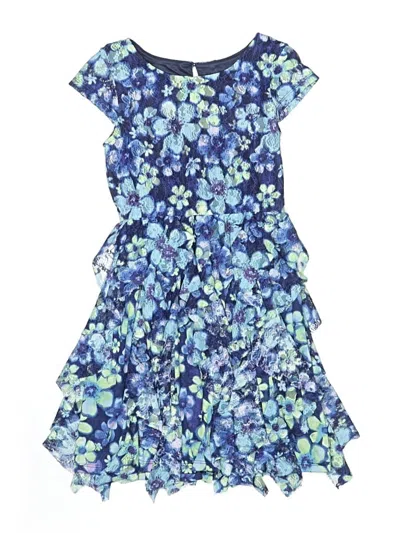 Pre-owned Justice Kids' Dress In Blue