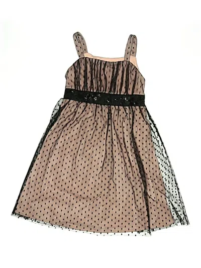 Pre-owned Justice Kids' Dress In Brown