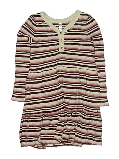 Pre-owned Justice Kids' Dress In Burgundy
