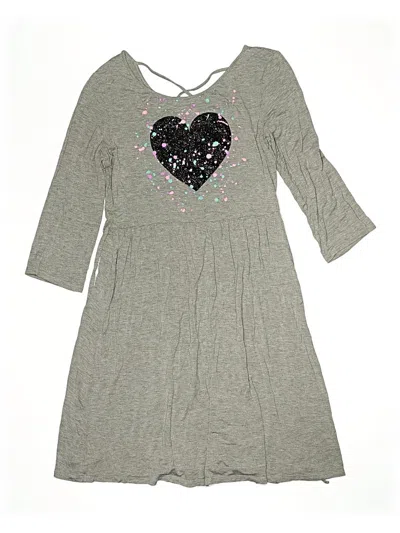 Pre-owned Justice Kids' Dress In Gray