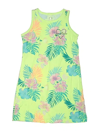 Pre-owned Justice Kids' Dress In Green