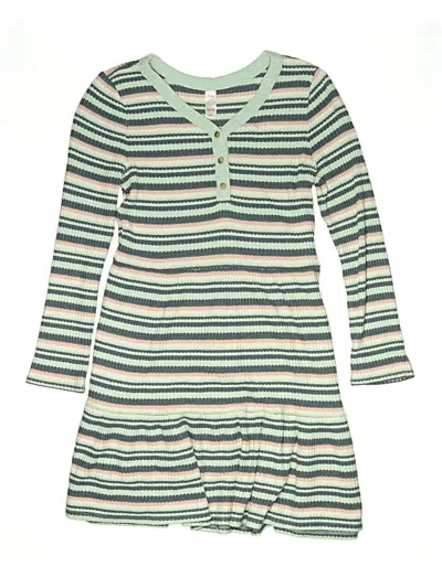 Pre-owned Justice Kids' Dress In Green