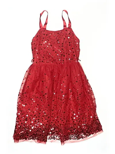 Pre-owned Justice Kids' Dress In Red