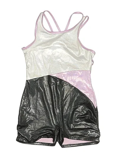 Pre-owned Justice Kids' Dress In Silver