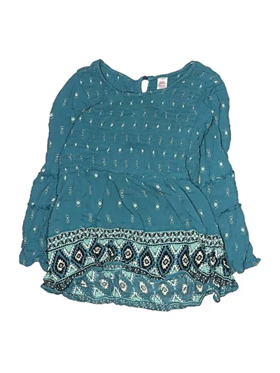 Pre-owned Justice Kids' Dress In Teal