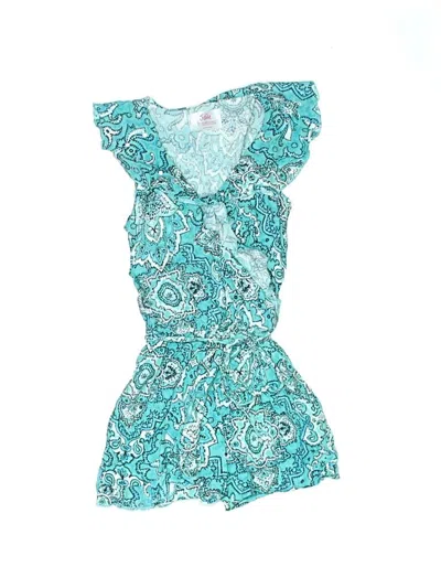 Pre-owned Justice Kids' Dress In Teal