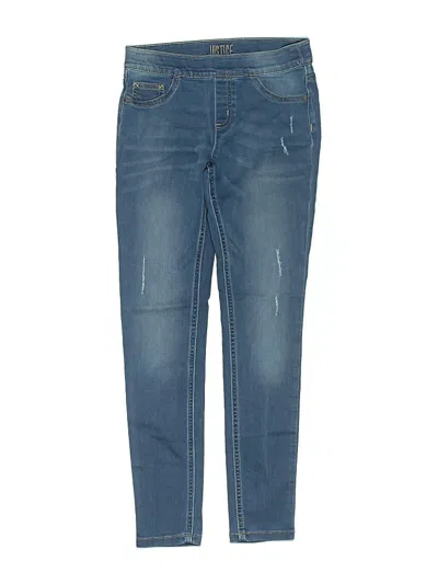Pre-owned Justice Kids' Jeans In Blue