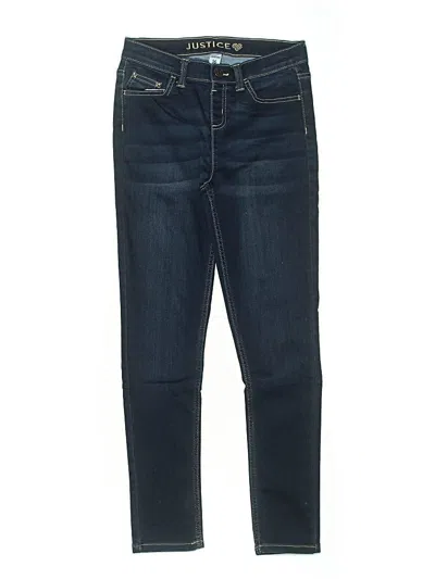 Pre-owned Justice Kids' Jeans In Blue