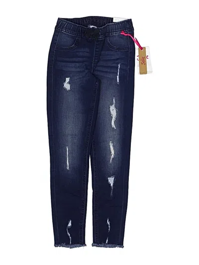 Pre-owned Justice Kids' Jeans In Blue