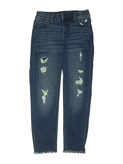 Pre-owned Justice Kids' Jeans In Blue