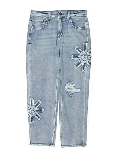 Pre-owned Justice Kids' Jeans In Blue