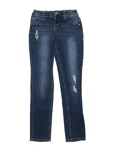Pre-owned Justice Kids' Jeans In Blue