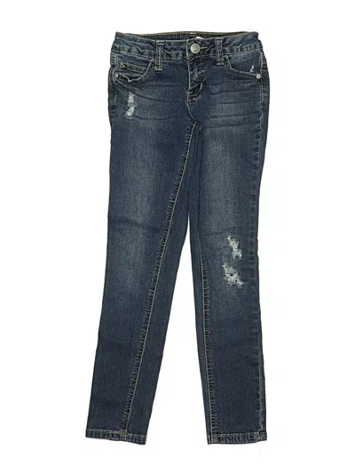 Pre-owned Justice Kids' Jeans In Blue