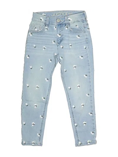 Pre-owned Justice Kids' Jeans In Blue