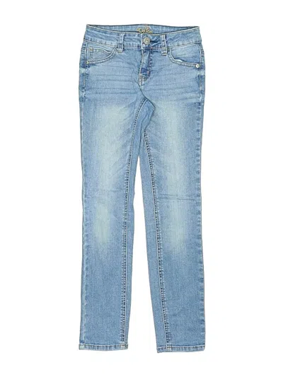 Pre-owned Justice Kids' Jeans In Blue