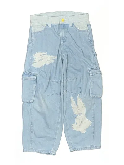 Pre-owned Justice Kids' Jeans In Blue