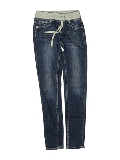 Pre-owned Justice Kids' Jeans In Blue