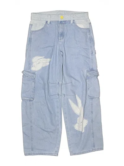 Pre-owned Justice Kids' Jeans In Blue
