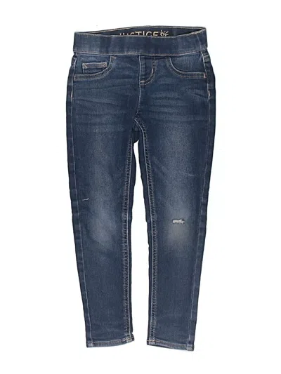 Pre-owned Justice Kids' Jeans In Blue