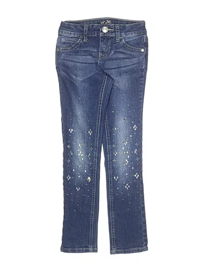 Pre-owned Justice Kids' Jeans In Blue