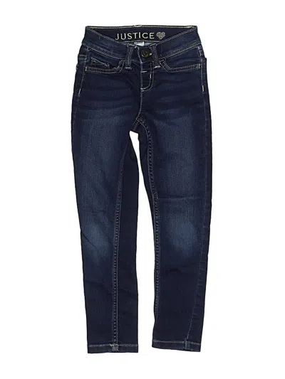 Pre-owned Justice Kids' Jeans In Blue
