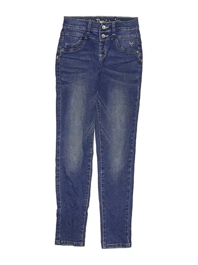 Pre-owned Justice Kids' Jeans In Blue
