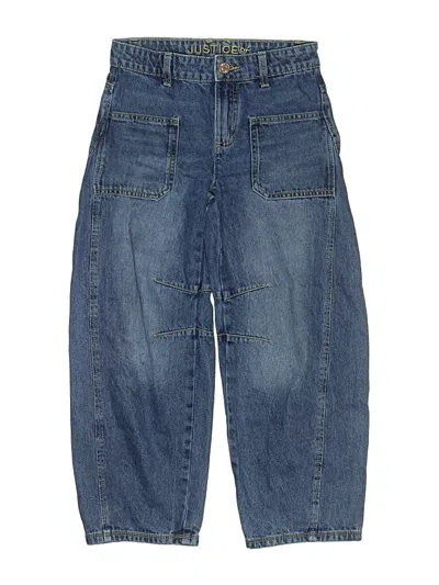 Pre-owned Justice Kids' Jeans In Blue