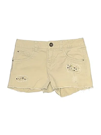 Pre-owned Justice Kids' Khaki Shorts In Gold