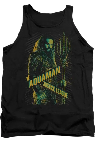 Justice League Movie Aquaman Adult Tank Top In Black
