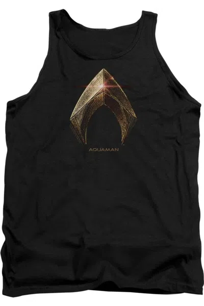 Justice League Movie Aquaman Logo Adult Tank Top In Black