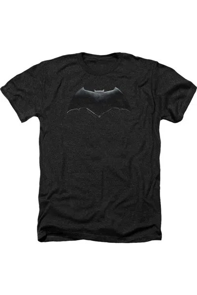 Justice League Movie Batman Logo Adult Heather Tee / T-shirt In Black