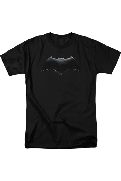 Justice League Movie Batman Logo Short Sleeve Adult Tee / T-shirt In Black