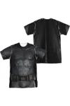 Justice League Movie Batman Uniform (front/back Print) Short Sleeve Adult Poly Crew Tee / T-shirt In White