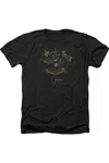 Justice League Movie Batmobile Adult Heather Tee / T-shirt In Black