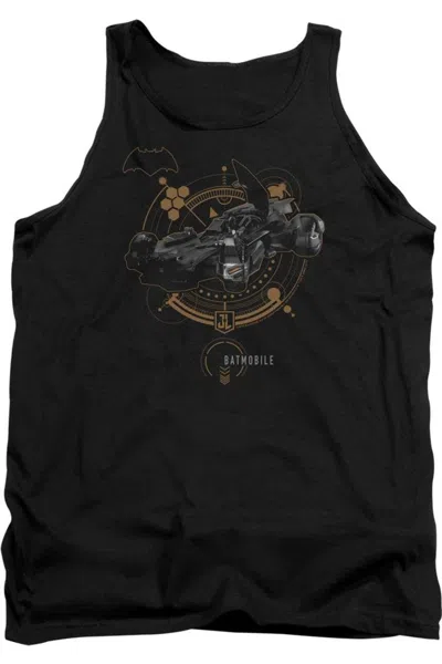 Justice League Movie Batmobile Adult Tank Top In Black