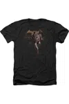 Justice League Movie Caped Crusader Adult Heather Tee / T-shirt In Black