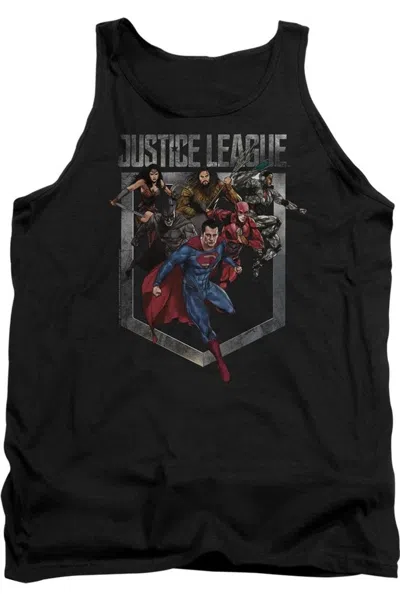 Justice League Movie Charge Adult Tank Top In Black