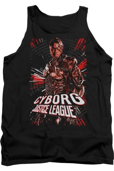 Justice League Movie Cyborg Adult Tank Top In Black
