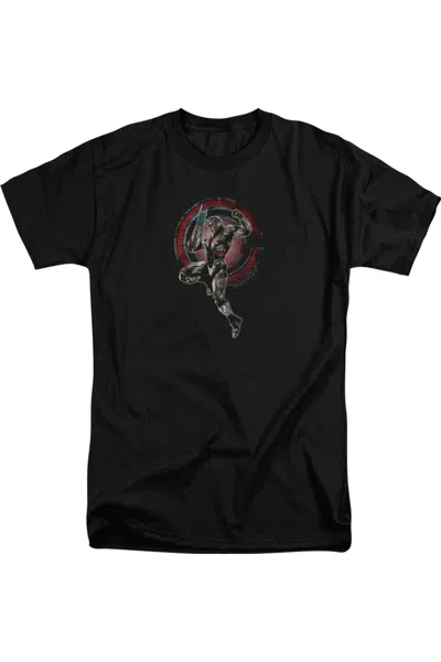 Justice League Movie Cyborg Short Sleeve Adult Tall Tee / T-shirt In Black