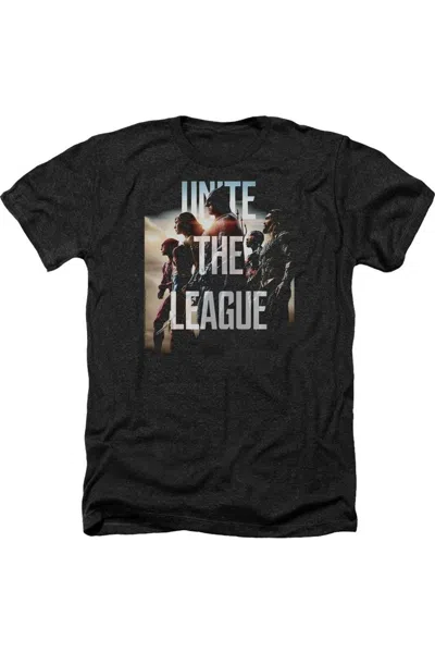 Justice League Movie Dawn Adult Heather Tee / T-shirt In Black