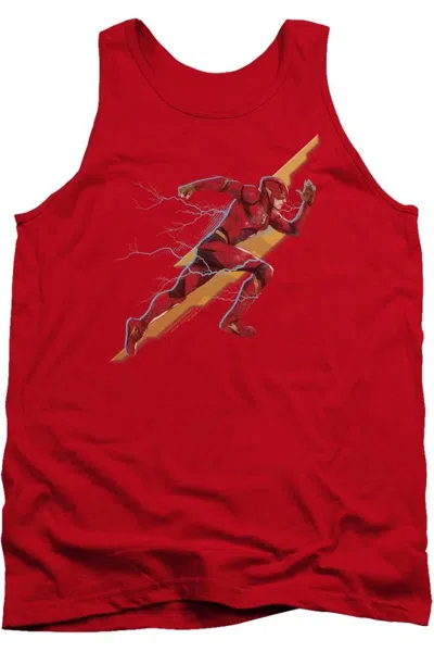 Justice League Movie Flash Forward Adult Tank Top In Red