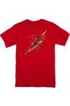 Justice League Movie Flash Forward Short Sleeve Adult Tee / T-shirt In Red